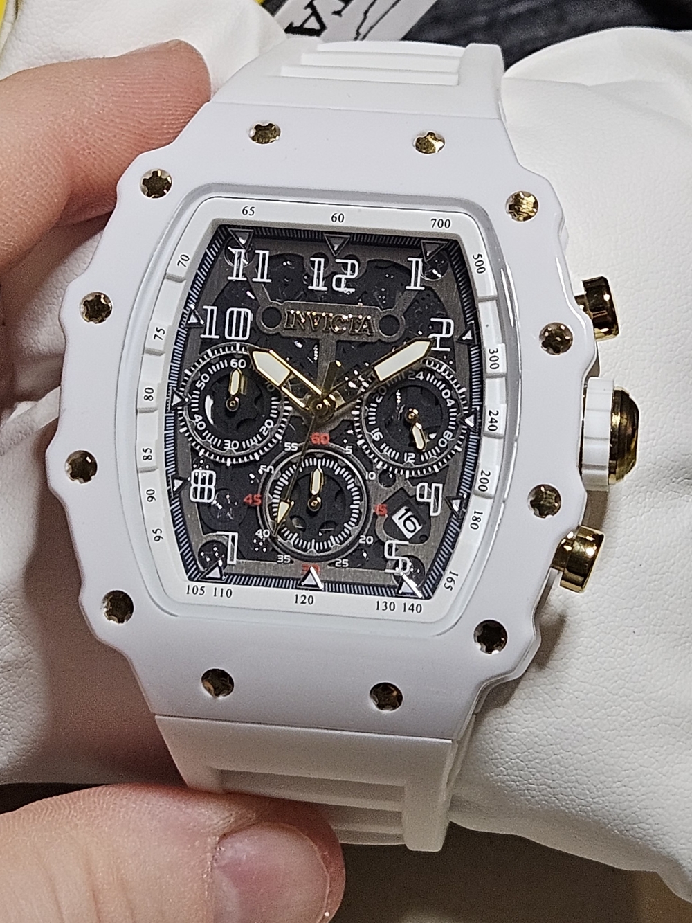 Invicta Racing Men’s White and Gold Chronograph Watch - Picture 12 of 15